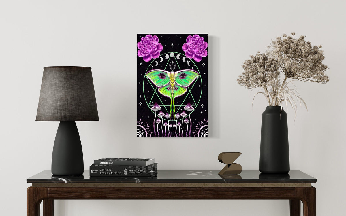 Lunar Moth wall art/ art for walls / decorations/ decor/